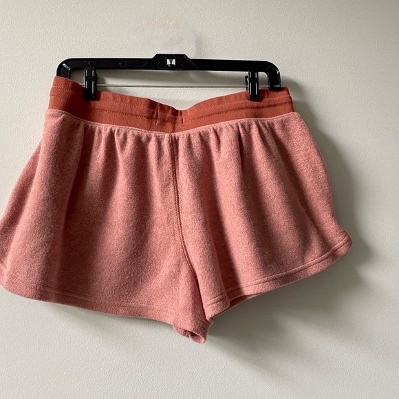 FEAT CLOTHING BlanketBlend Fleece Drawstring Lounge Shorts in Cayenne - Size S/1 - Picture 4 of 8